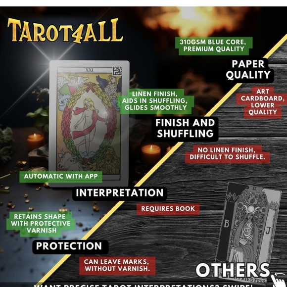 Tarot 4 All Deck with Tin Box Deluxe 78 Tarot Cards - Picture 3 of 8